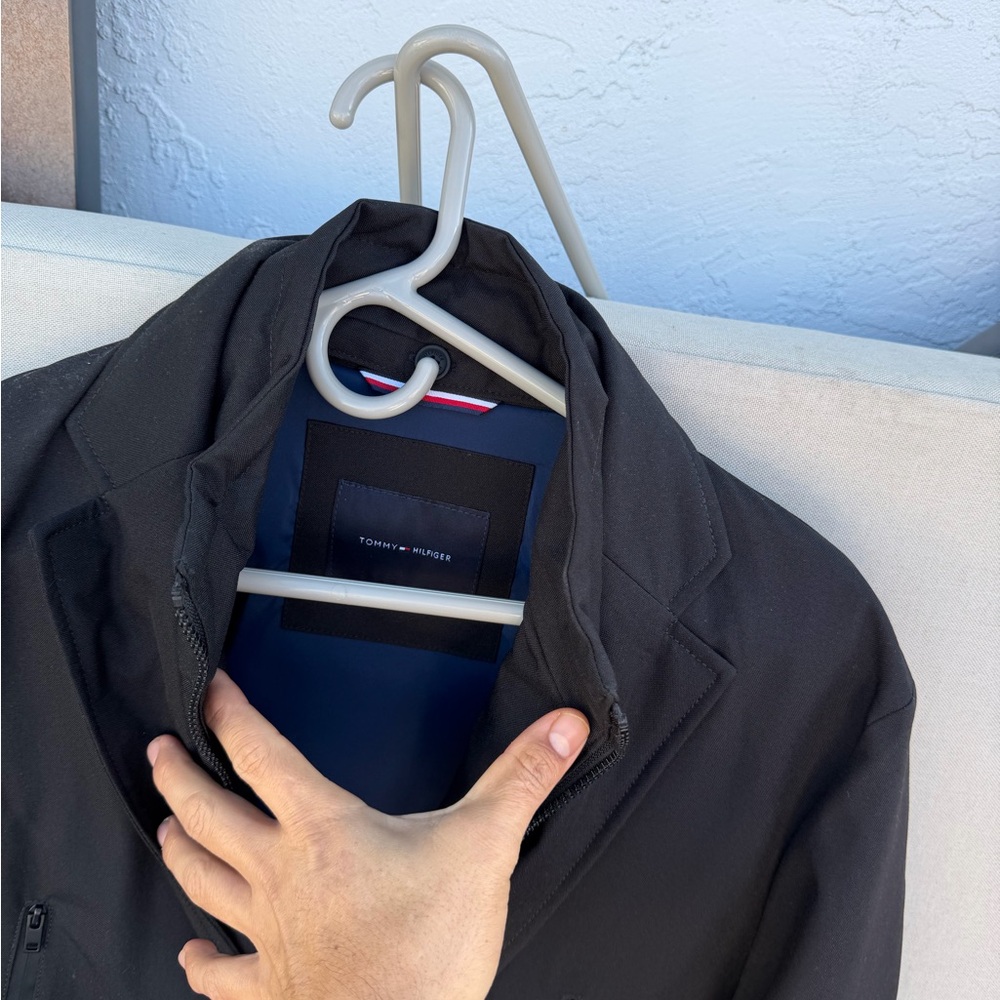 Tommy Hilfiger Men's Black Trench Coat